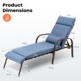 thumbnail image 3 of Pellebant Set of 2 Outdoor Chaise Lounge Metal Patio Adjustable Recliner Chairs ,Blue, 3 of 8
