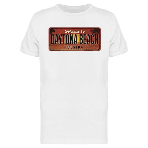 Daytona Beach Plate T-Shirt Men -Image by Shutterstock, Male Small