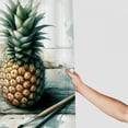 thumbnail image 3 of GOSMITH Summer Decorations Retro Ink Painting Wood Background Colorful Pineapple Shower Curtain White, 3 of 6