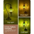 thumbnail image 6 of Yarra-Decor Turkish Moroccan Lamp with Bronze Base 3 Color Options Handmade Swan Neck Tiffany Mosaic Glass Bedside Lamps for Bedroom (LED Bulb Included)(6), 6 of 7