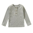 thumbnail image 4 of Boys Tan Long Sleeve Shirt Boys Long Sleeve Shirts Size 8 Boys' Long Sleeve Thermal Henley Shirt 4-5 Years Light Gray, 4 of 4