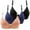 Black, variant on TIANZEN 3PC Women Underwear Gathering Printed Thin Cup Comfortable Underwear Three Bra Bra Extra Large Bras Women Support Bras Womens Bras Comfortable Push up