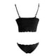thumbnail image 2 of Gibobby Lencería sexy para mujer Día de San Valentín Conjunto de lencería con aros de talla grande para mujer Ropa interior de dos piezas Ropa interior Ropa de dormir Ani(Negro, XL), 2 of 5