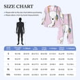 thumbnail image 4 of Honeii Aerial Yoga for Unicorn Pattern Mens Pajamas Set,2pcs Men's Lounge Long Sleeve Sleep Shirt and Pajama Bottoms Sleepwear Set,Mens Pjs Sets-Small, 4 of 7