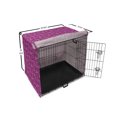 thumbnail image 6 of Damask Dog Crate Cover, Monochrome Abstract Flowers and Leaves Ornaments Illustration, Easy to Use Pet Kennel Cover Small Dogs Puppies Kittens, 7 Sizes, Magenta Fuchsia, by Ambesonne, 6 of 6