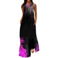 thumbnail image 2 of Robes de Graduation pour Femmes 2023 Mode Femmes Décontractée Col en V Robes Imprimées Été Sans Manches Robe Pull Robes pour Invité de Mariage Été en Liquidation, 2 of 5