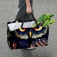 thumbnail image 7 of Owl Large Capacity Reusable Laundry Bag – Foldable Oxford Cloth Shopping Bag, Cube Organizer, and Beach Bag, 7 of 7