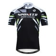 thumbnail image 1 of Sponeed Men's Cycling Jersey Short Sleeved with 3 Pockets Printing Breathable Quick Dry Riding Tops Green S, 1 of 5