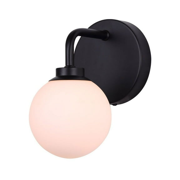 IWF1105A01BK9-Canarm Inc-Asher - 1 Light Wall Sconce-8.5 Inches Tall and 5.13 Inches Wide-Matte Black Finish