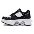 thumbnail image 3 of Roller Skates for Women Men, Shoes with Wheels for Girls, Kick Rollers Shoes Retractable for Boys, Adult Parkour Quad Roller Shoes, Inline Skates Children's Outdoor Skates, 3 of 10