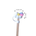thumbnail image 3 of Glass Straw Plug Cover Stainless Steel Straw Cover 10mm Large Diameter Straw Plug For Reusable Straw Protector Sparkling Earth Cap Rainbow Crinkle Paper Short Kids T Post Caps plus plus Tube Neon, 3 of 4