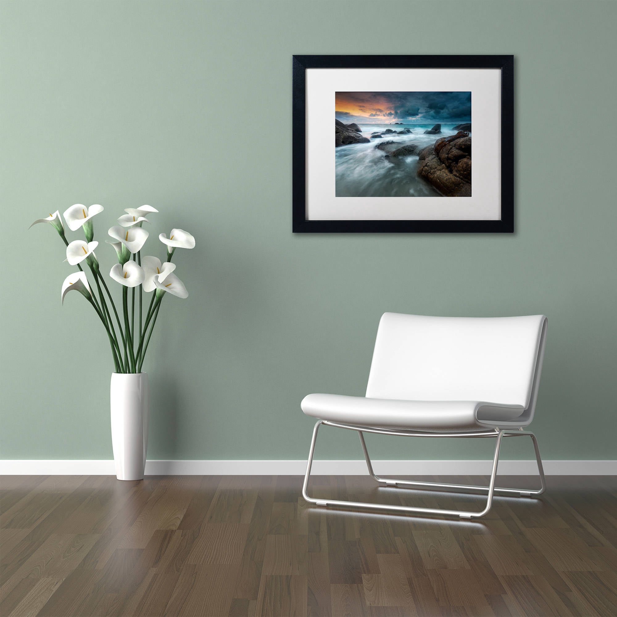 Trademark Fine Art "Brittany" Canvas Art by Mathieu Rivrin, White Matte, Black Frame