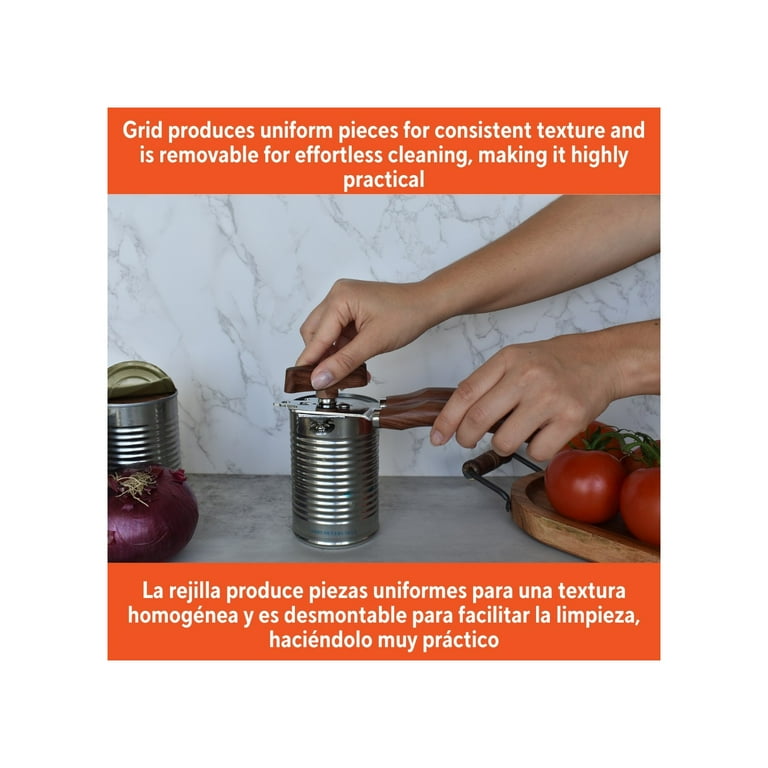 IMUSA Chef WL Stainless Steel Can Opener with Wood Look Handles