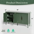 thumbnail image 3 of Heynemo Modern Buffet Sideboard Set of 2, 58" Mid Century Console Table with 4 Doors for Entryway, Living Room, Dining Room, Green, 3 of 7