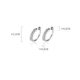 thumbnail image 4 of Ear Cuff Wrap Cartilage Earrings Hoops Sterling Silver Cubic Zirconia No Piercing for Women, 4 of 4