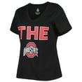 thumbnail image 2 of Women's Black Ohio State Buckeyes Plus Size T-Shirt, 2 of 3