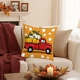 thumbnail image 4 of Hometravel Thanksgiving Throw Pillow Cover, Fall Pumpkin Pattern Decorative Case, Soft Fabric with Hidden Zipper, Seasonal Home Decor Accent, 4 of 6