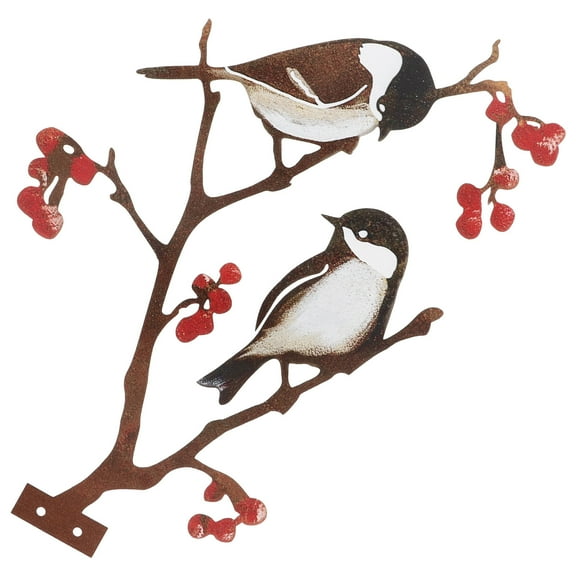 GOOHOCHY Birds on Branch Wall Decor Bird Tree Decor Metal Bird Sculpture Metal