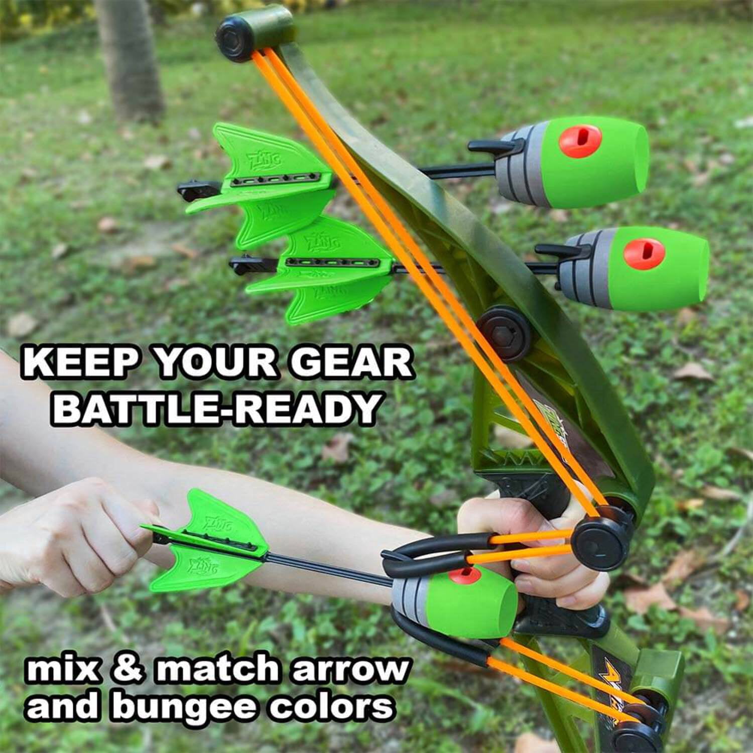 Zing Z-Ammo 10 Units Extra Bounce Back Whistle Arrow Refills (Green/Orange/Red)