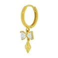 thumbnail image 2 of 14k Yellow Gold, Diacut Dangle Earring Created CZ Crystals, 2 of 3