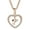 F, variant on Initial Heart Necklace for Women CZ Heart Letter A-Z Name Alphabet Pendant Necklace Valentine's Day gift