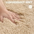 thumbnail image 5 of PABUBE Bathroom Rug Non-Slip Bathroom Mat 24"x36" Shag Bath Rugs w/1.6" Microfiber, Absorbent Bath Mat, Machine Washable, Beige, 5 of 9