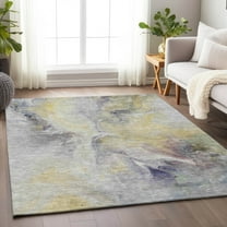 Addison Rugs Chantille Indoor/Outdoor Transitional Abstract Gold Washable Rectangle Rug, 10' x 14'