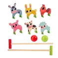 thumbnail image 1 of Wood Croquet Game, Cartoon Animal Improve Perception Gate Ball Toys  for Daily Play, 1 of 8