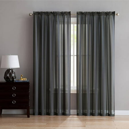 - Better Homes and Gardens Satin Stripe Window Curtain Panel, Multiple Sizes and Colors Available