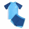 thumbnail image 5 of Girl's Two-Piece Short Sleeve Swimsuits UPF50+ Rash Guard Kids Boys Girls Quick Dry Bathing Suit, 5 of 5