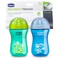 thumbnail image 2 of Chicco Rim Spout Trainer Cup 9oz, Blue/Teal, 9m+ (2pk), 2 of 9