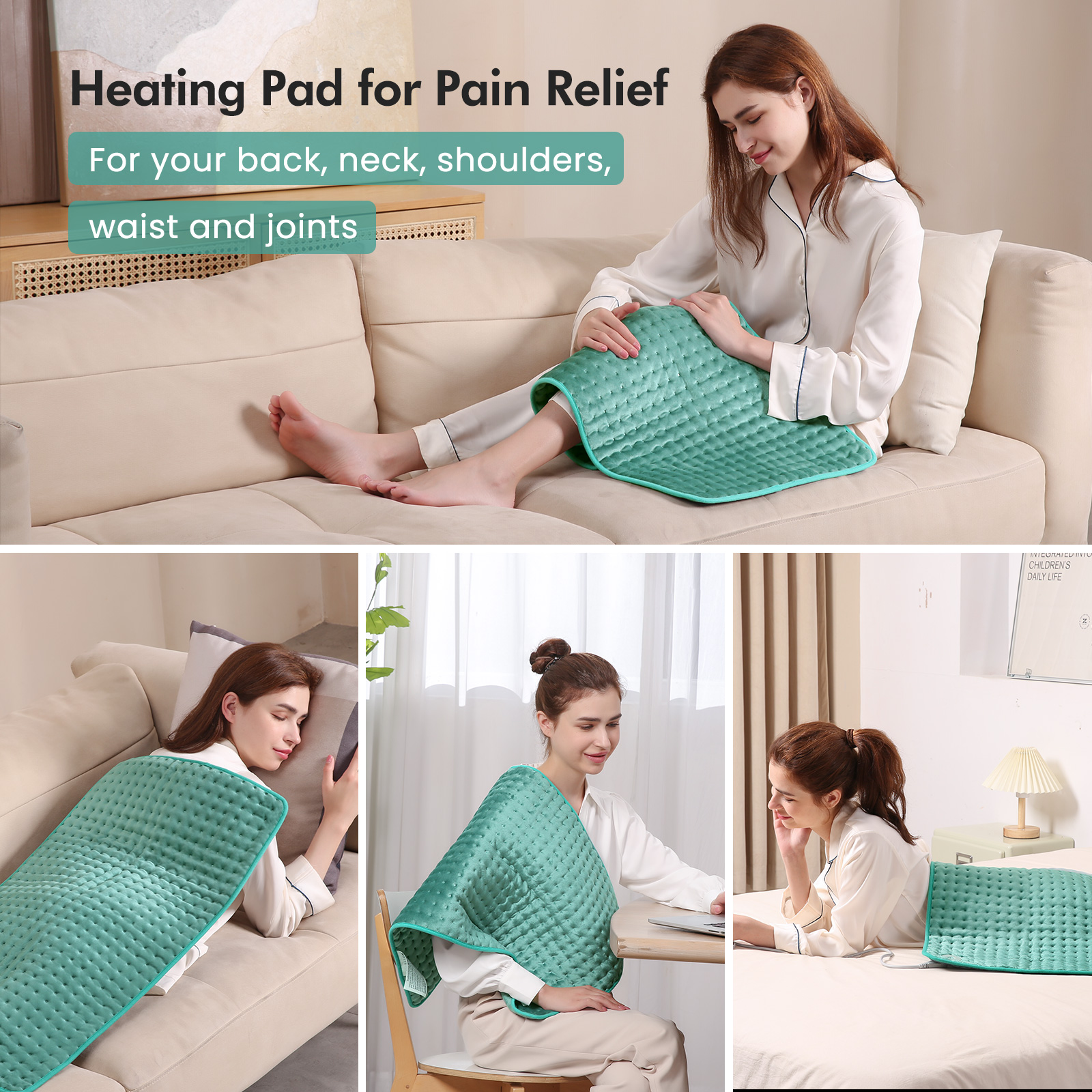 Marnur Extra Large Heating Pad, 18" x 33" with 6 Settings photo 3