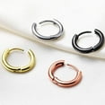 thumbnail image 4 of EeaseMX 4 pares de elegantes pendientes redondos de acero inoxidable para hombre, 4 of 8