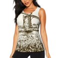 thumbnail image 2 of Uemuo Dutch Windmill Pattern Workout Tank Tops for Women Breathable Moisture-wicking tank top Sleeveless Running Loose Fit Yoga Tops Active Shirts Sports Gym Exercise, 2 of 9