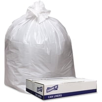 Genuine Joe, GJO3339W, Extra Heavy-duty White Trash Can Liners, 100 / Carton, White