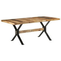 vidaXL Dining Table 70.9"x35.4"x29.9" Rough Mango Wood