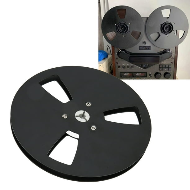 Empty Tape Reel, Black Open Reel Takeup Reel 3 Holes Replacement Aluminum  Alloy 1/4 7 Inch For NAB 