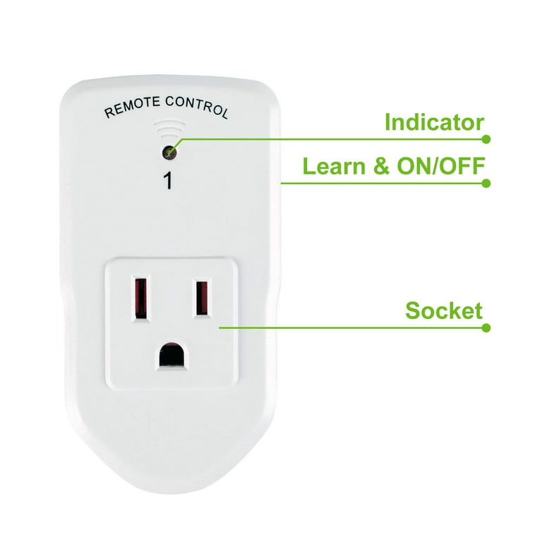 BN-LINK Wireless Remote Control Electrical Outlet Switch, 1 Remote + 1  Outlet 