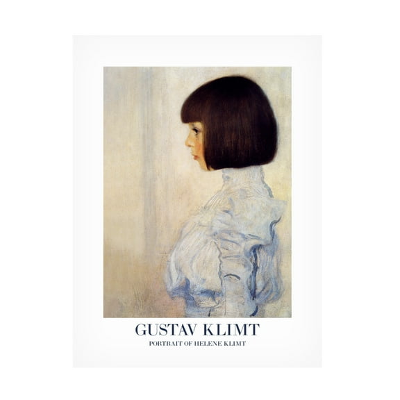Canvas Wall Art - Pictufy  'Portrait Of Helene Klimt 1898 Poster' Wall Art for Living Room, Bedroom, or Office D?cor by Trademark Fine Art - 14 x 19 Inches