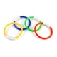 thumbnail image 1 of 4 piezas/paquete de anillos de buceo para piscina infantil, juguetes para piscina submarina, buceo, juguetes para jugar en el agua en la playa en verano, 1 of 9