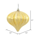 thumbnail image 2 of Vickerman 5.7" Gold Shiny Onion Christmas Ornament, UV treated, Set of 3, 2 of 2