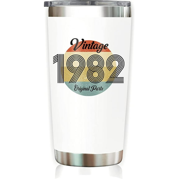 40th Birthday Gifts For Women, Men - Vintage 1982 40th Birthday Decorations For Women, Men - Funny 40th Birthday Gift For Women, Men Turning 40 - Happy 40 Year Old Birthday Gifts Ideas For Women, Men