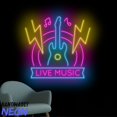 thumbnail image 2 of Handmadetneonsign Live Music Neon Sign, Electric Guitar Wall Art, Guitar Wall Decor, Music Led Light 73081, 2 of 5