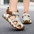 thumbnail image 6 of Ketyyh-chn99 Kids Sandals Boys Girls Lightweight Boys Hiking Sandals Boys Sandals Boys Girls Sport Water Sandals Closed-Toe Outdoor Size for US 1,Khaki, 6 of 9