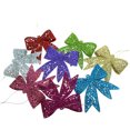 thumbnail image 2 of Adornos navideños 11CM Lazo de color dorado en polvo Corona de árbol de Navidad Colgante pequeño de ratán Accesorios para ventanas de hoteles y centros comerciales, 2 of 5