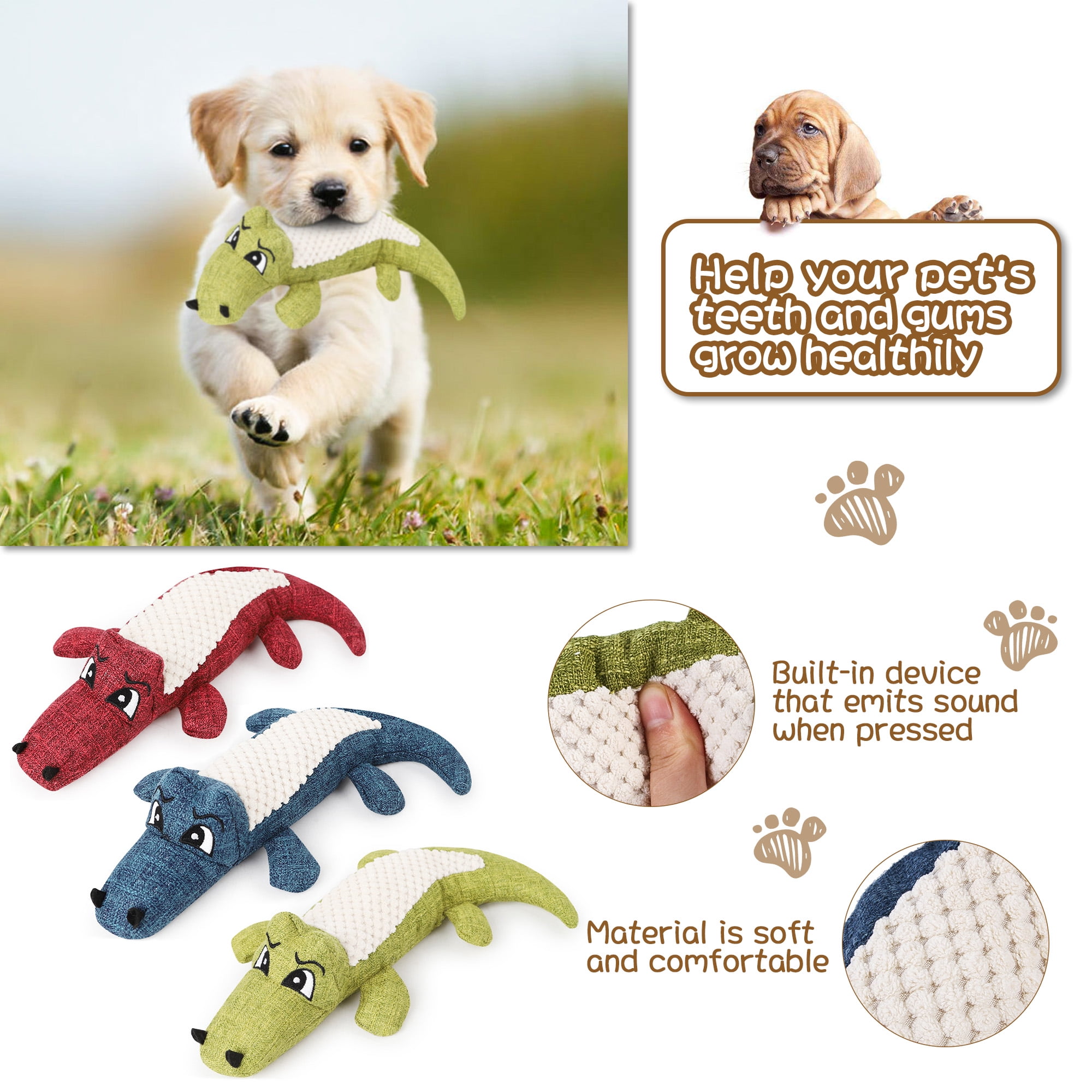 Funny Cool Cute Plush Dog Chew Toy Stuffed Interactive Doggy Toy MAUMAPET Squeaky Dog Toys Medium and Large Dog Gifts for Dog Birthday for Puppy Small Dog Toys 