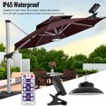 thumbnail image 3 of Outdoor Solar Umbrella Lights IP65 Waterproof Timed Function Brightness Adjustable LED Solar Powered Patio for Both Indoor and Outdoor Lighting Decorations, 3 of 7