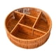 thumbnail image 5 of Organizador de cestas divididas, cesta tejida para frutas, llavero de pie, imitación ratán Redondo, 5 of 9