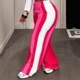 thumbnail image 4 of Dweltoz Baggy Sweat Pants High Waisted Color Block Striped Long Pants Athletic Loose Stretchy Y2k Joggers,Red L, 4 of 6