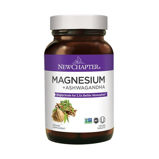 New Chapter Magnesium + Ashwagandha 30 Tablets